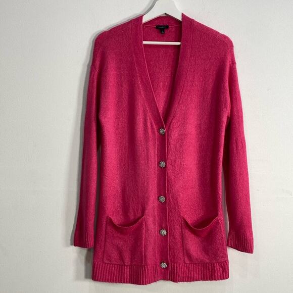 Talbots Pink Sweater Cardigan Small Barbie Core - Picture 1 of 13